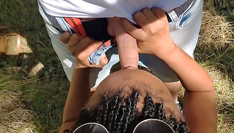 Amateur interracial sex with a fat ass and big tits