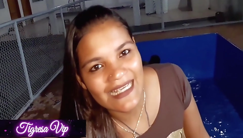 Gorgeous brunette ebony 18+ pornstar in amateur sex video