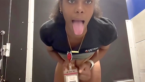 Ebony brunette is getting fucked by her boyfriend on web cam