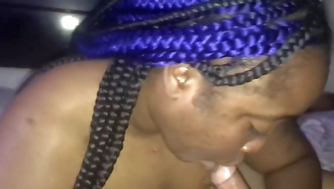 Ebony mature with a big black cock is having some sex