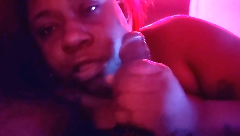 Ebony girl in black stockings gets fucked in pussy