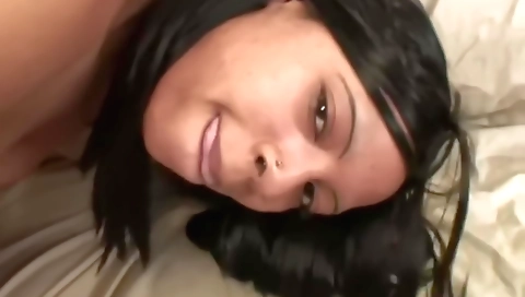 Big butt brunette gets fucked by a huge black cock