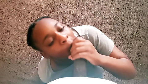 Slutty ebony with big bob rides dick in homemade pov