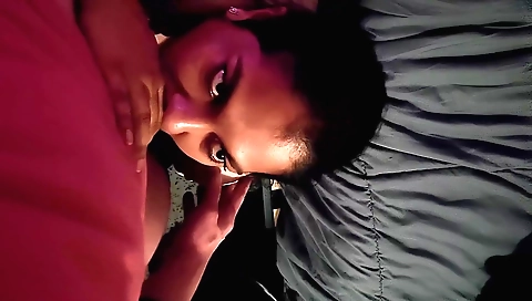 Brunette milf with a big cock gets on top and fucks