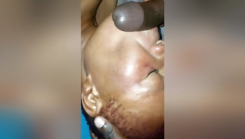 Blonde teen with natural tits and black cock in POV