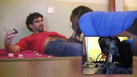 Ebony whore fucked by a hot tourist in her bedroom