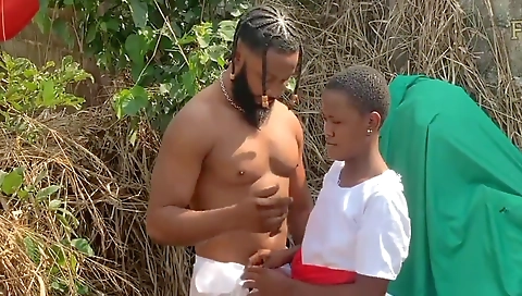 Adaku the prophetess with a big ass is fucking outdoors