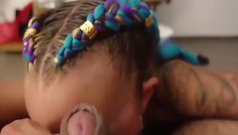 Black bikini tattooed slut gets fucked and fucked up