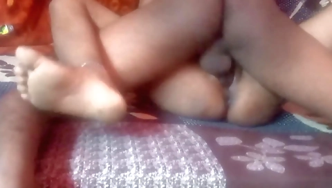 Busty ebony babe fucked in her pussy and ass in the ass